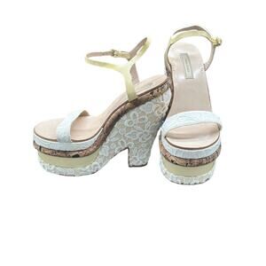 Nina Ricci Platforms Lace Trim Sandals